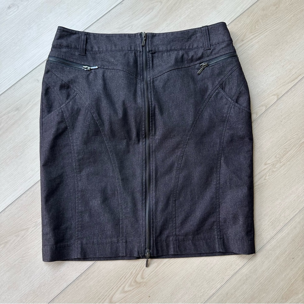 Zip up Jean pencil skirt